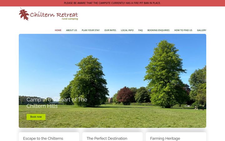 Screenshot του chilternretreat.co.uk