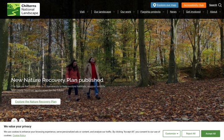 Screenshot του chilterns.org.uk