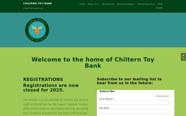 Skærmbillede af chilterntoybank.org