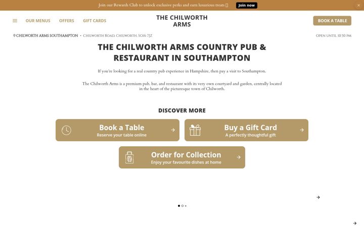 Screenshot του chilwortharms.co.uk