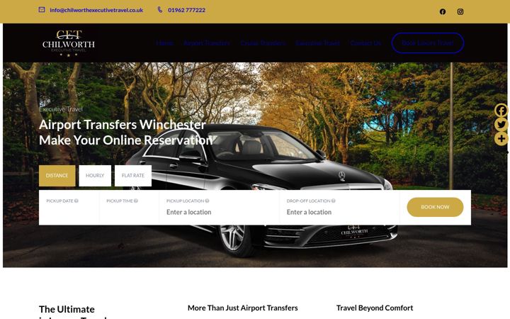 Screenshot του chilworthexecutivetravel.co.uk