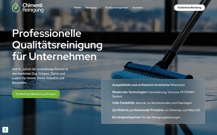 Screenshot of chimenti-reinigung.ch