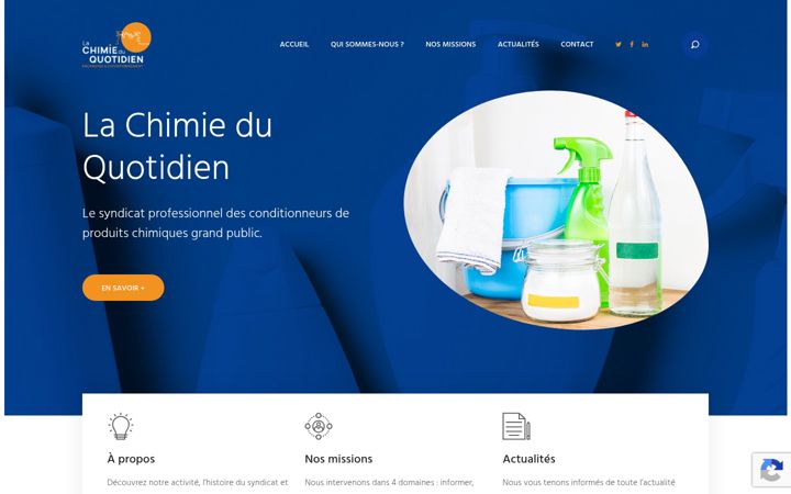 Screenshot van chimieduquotidien.fr