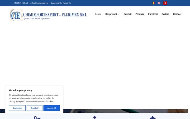 Zrzut ekranu chimimport.ro