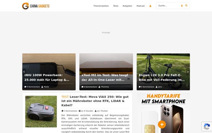 Screenshot of china-gadgets.de