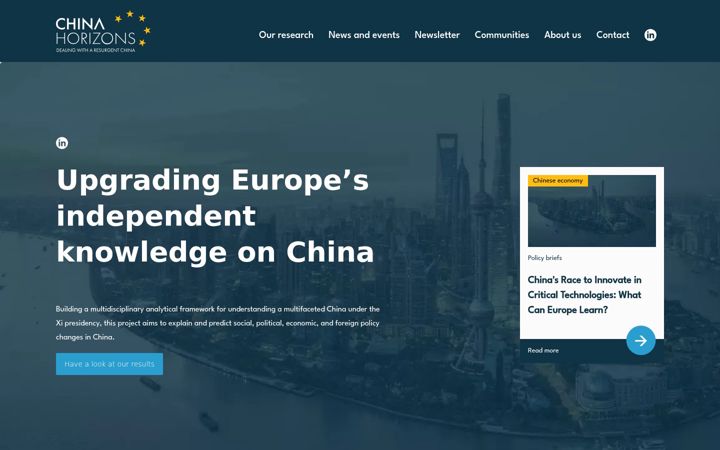 Snímek obrazovky chinahorizons.eu