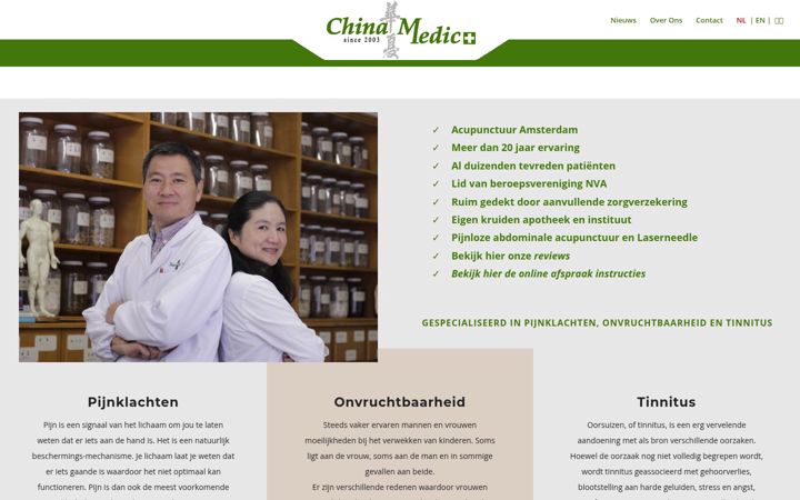 Kuvakaappaus sivustosta chinamedic.nl