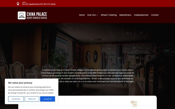 Kuvakaappaus sivustosta chinapalacezwolle.nl