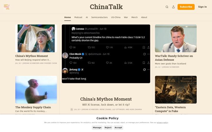 Screenshot of chinatalk.media