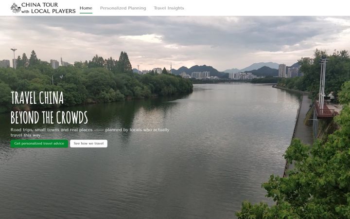 Skärmbild av chinatourwithlocalplayers.com