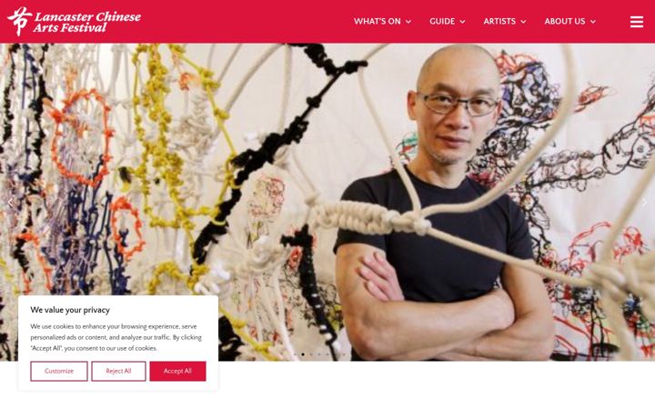 Skærmbillede af chineseartsfestival.org.uk