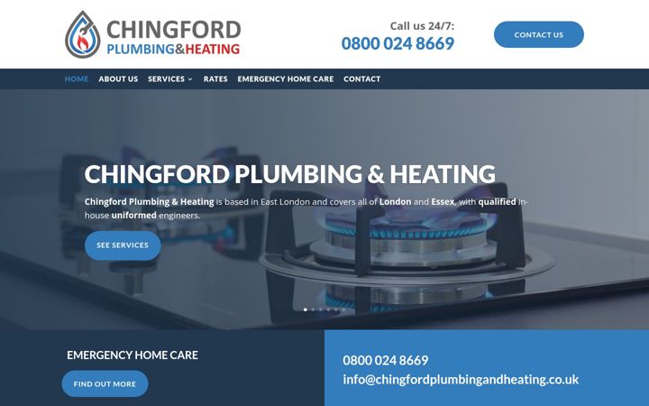 Skærmbillede af chingfordplumbingandheating.co.uk
