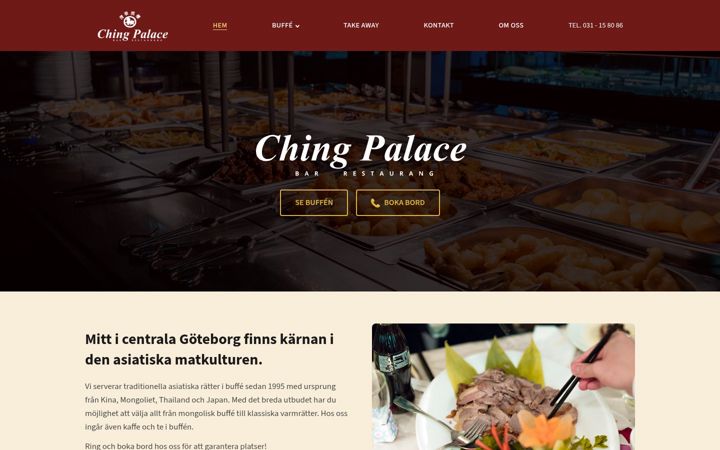 Screenshot of chingpalace.se