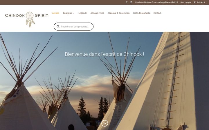 Zrzut ekranu chinookspirit.fr
