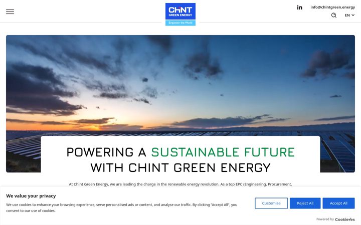 Screenshot of chintgreen.energy