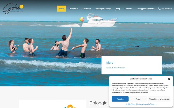 Screenshot di chioggiaspiagge.it