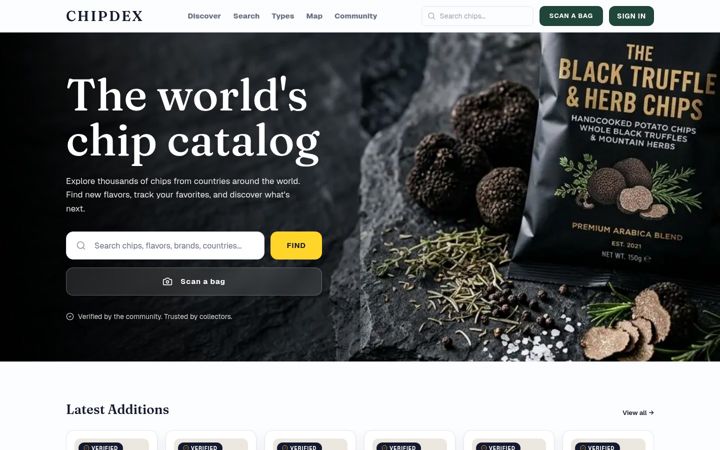 Screenshot of chipdex.anderki.dk