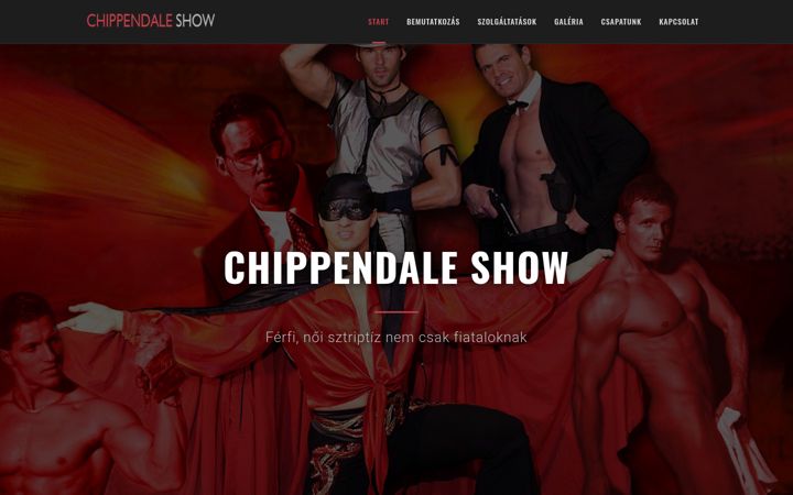 Екранна снимка на chippendaleshow.info.hu