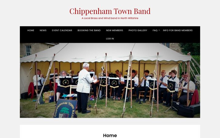 Skærmbillede af chippenhamtownband.org.uk