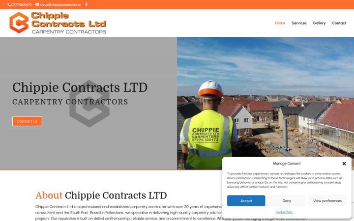 Screenshot του chippiecontracts.co.uk