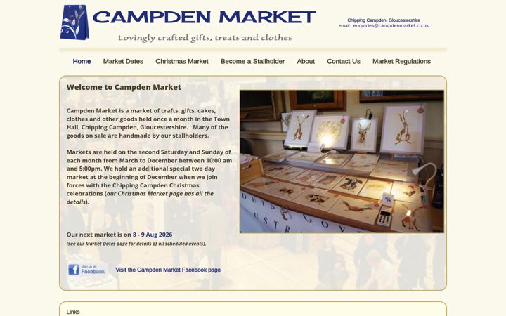 Screenshot του chippingcampdenmarket.uk