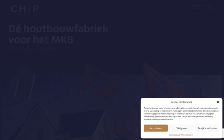 Kuvakaappaus sivustosta chipprefab.nl