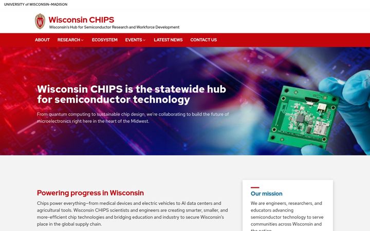 Screenshot von chips.wisc.edu