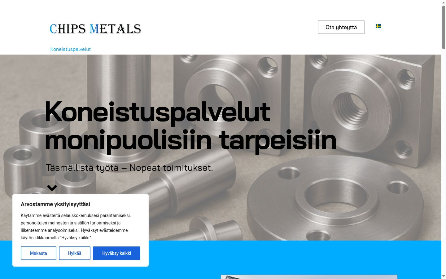 Screenshot tal-banner tal-kunsens muri qabel kwalunkwe interazzjoni