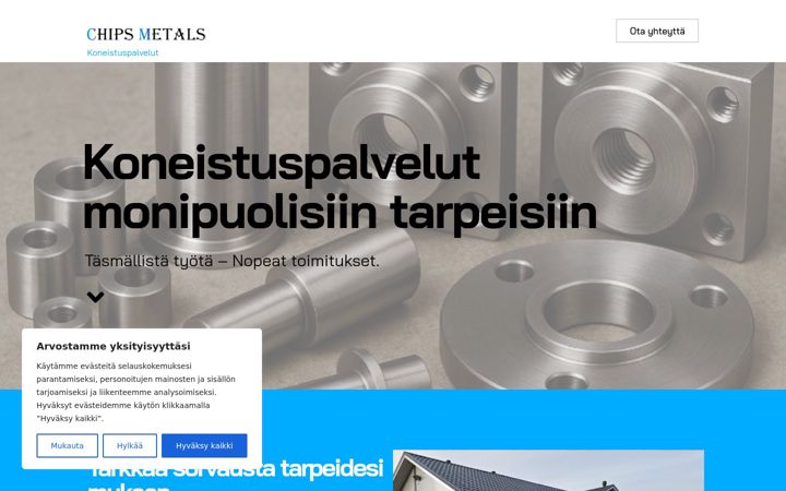 Screenshot di chipsmetals.fi