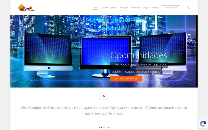 Snímek obrazovky chipsolutions.es