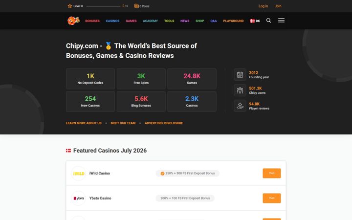 Captura de pantalla de chipy.com