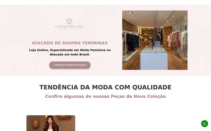 Zrzut ekranu chiquebellasatacado.com.br