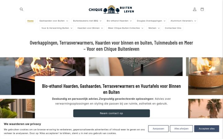 Kuvakaappaus sivustosta chiquebuitenleven.nl