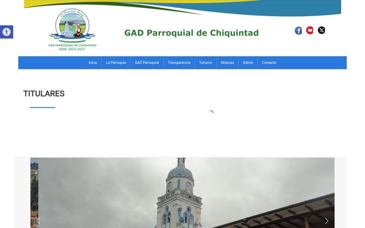Screenshot of chiquintad.gob.ec