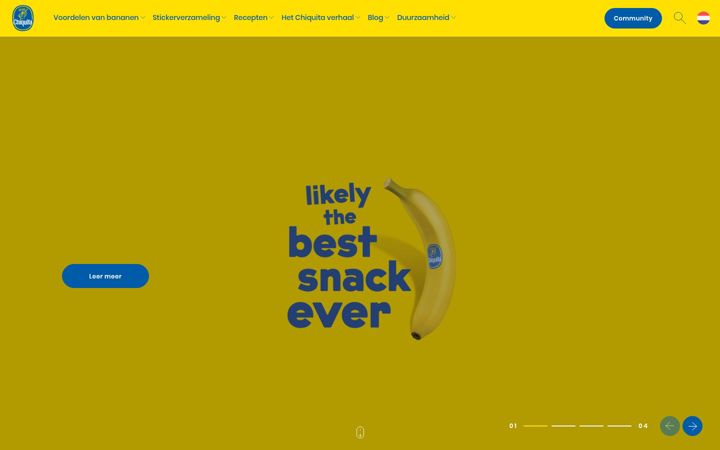 Kuvakaappaus sivustosta chiquita.nl