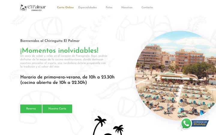 Screenshot of chiringuitoelpalmar.es