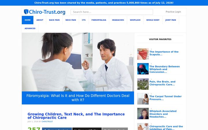 Екранна снимка на chiro-trust.org