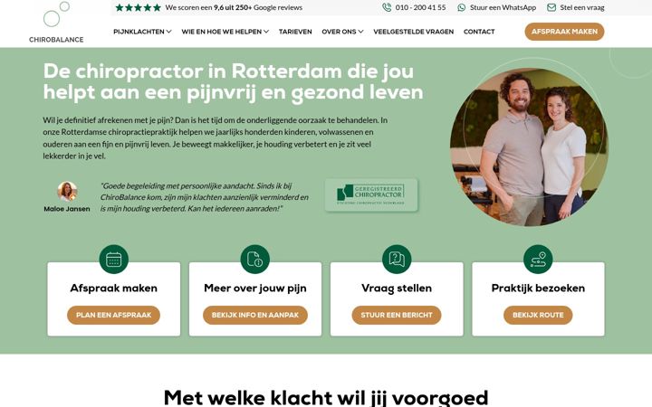 Snímek obrazovky chirobalance.nl