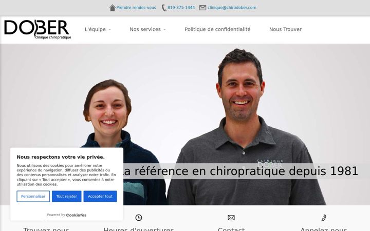 Captura de pantalla de chirodober.ca