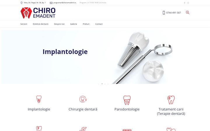 Zrzut ekranu chiroemadent.ro