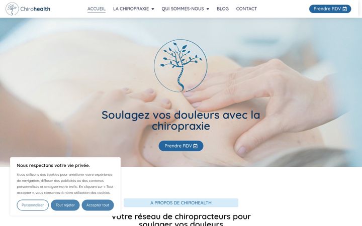 Zrzut ekranu chirohealth.fr
