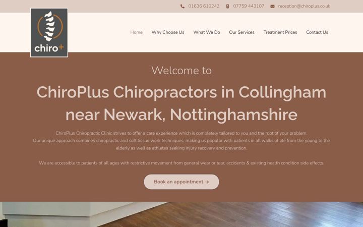 Screenshot του chiroplus.co.uk