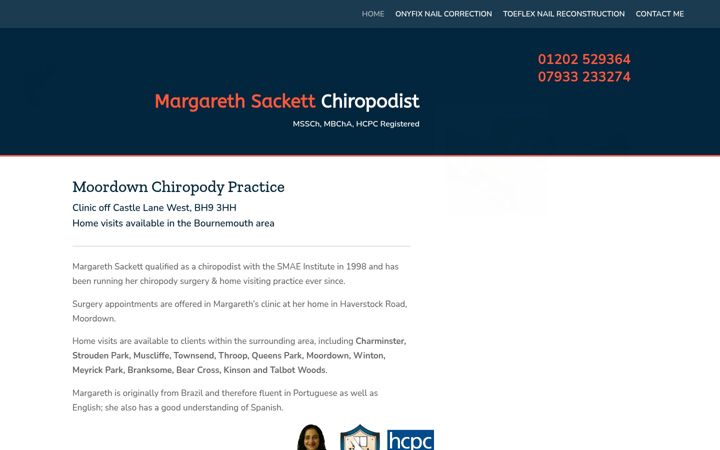 Screenshot του chiropodist-bournemouth.co.uk