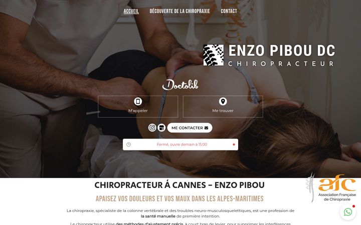 Screenshot von chiropracteurcannes.fr