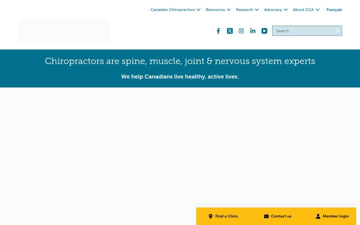 Captura de pantalla de chiropractic.ca