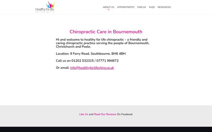 Screenshot του chiropracticbournemouth.co.uk