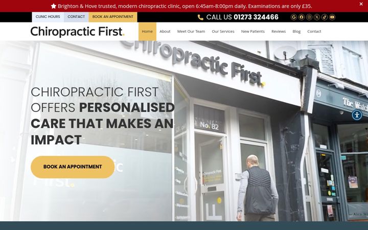 Screenshot του chiropracticfirst.co.uk