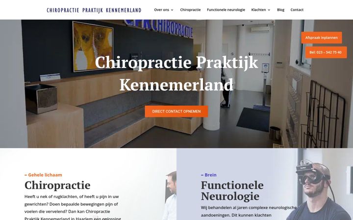 Snímek obrazovky chiropractie-kennemerland.nl