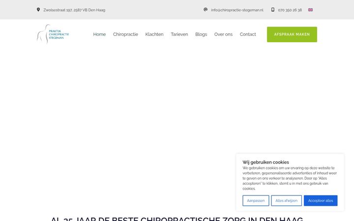 Screenshot von chiropractie-stegeman.nl