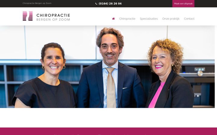 Snímek obrazovky chiropractiebergenopzoom.nl